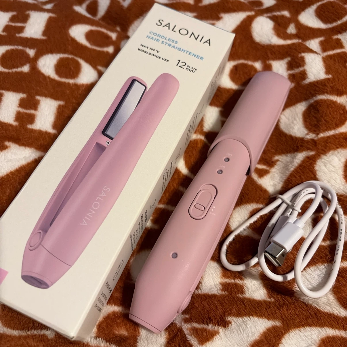 半額以下にしました🎀ほぼ新品🩷美品💇‍♀️サロニア コードレスヘアアイロン ピンク バッテリーなしの写真3枚目