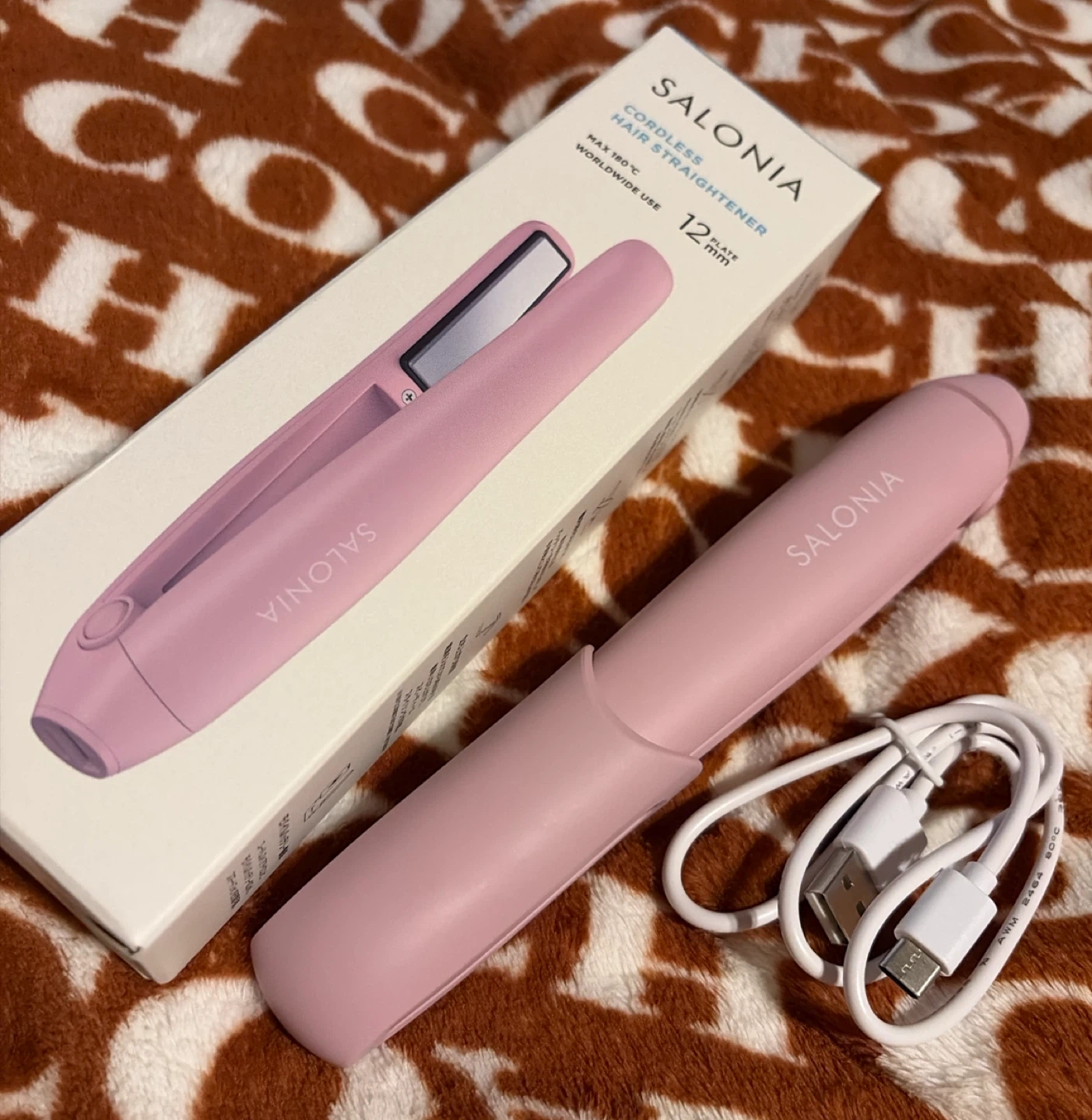 半額以下にしました🎀ほぼ新品🩷美品💇‍♀️サロニア コードレスヘアアイロン ピンク バッテリーなし