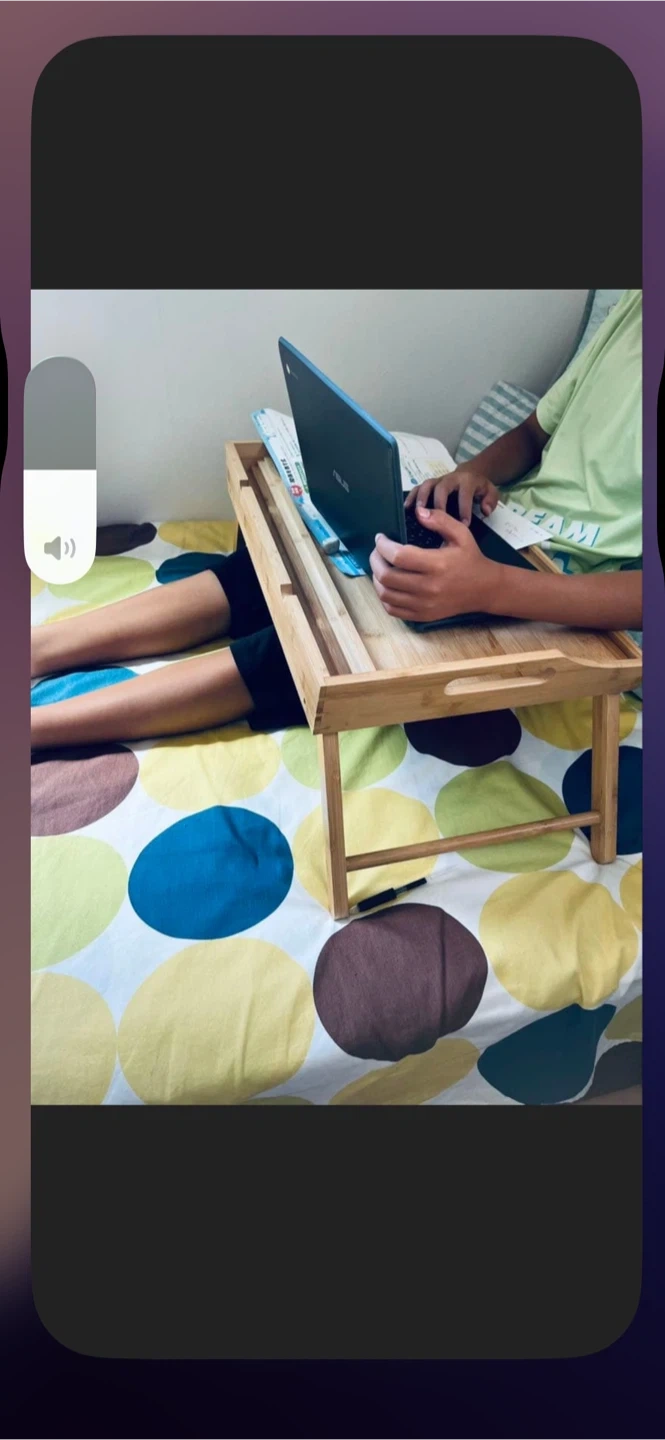 竹製 ベッドトレイ 折りたたみ式の写真5枚目