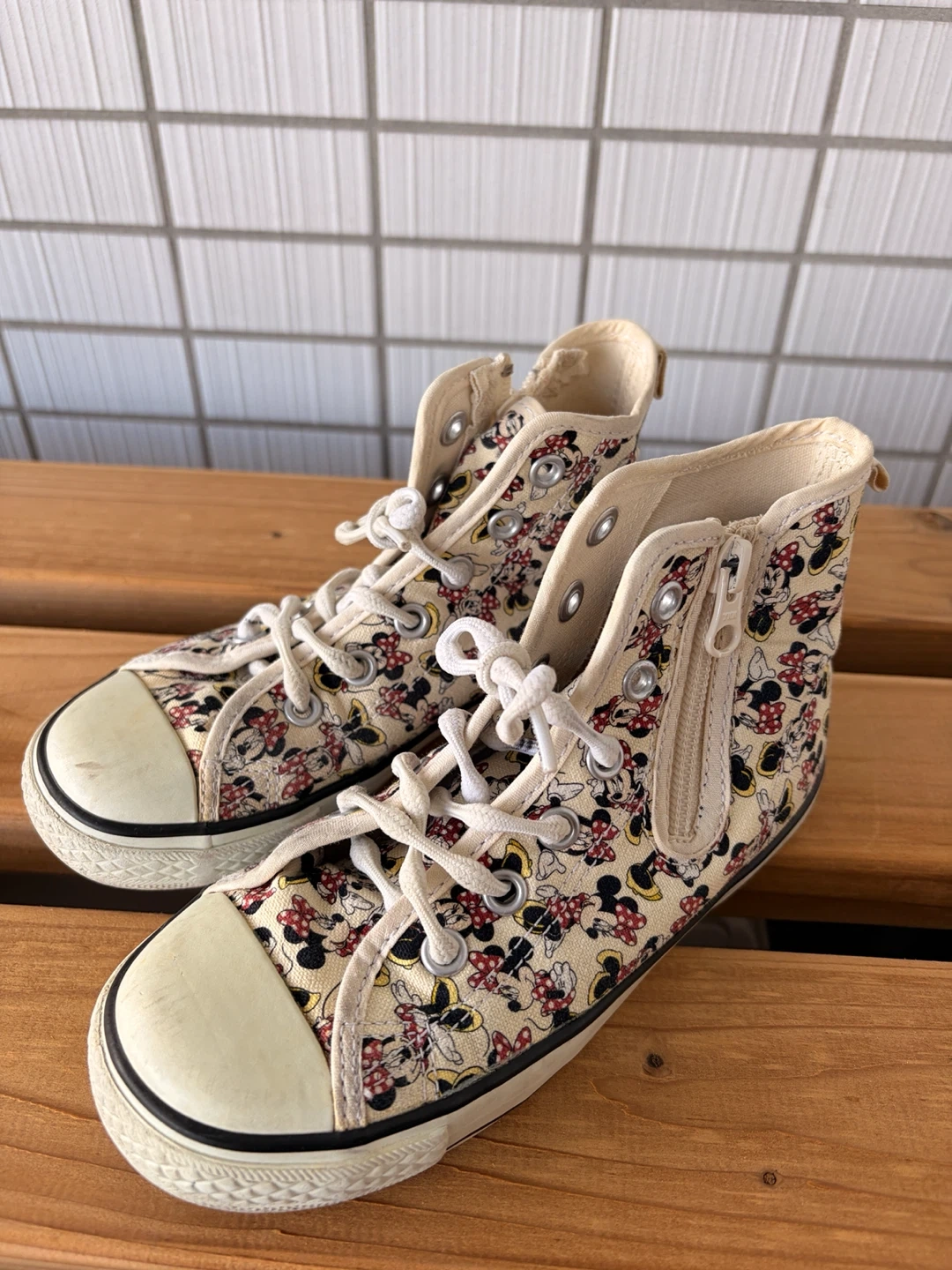 【おまとめ割引あり】コンバース キッズスニーカー 19cm ミニーマウスの写真2枚目
