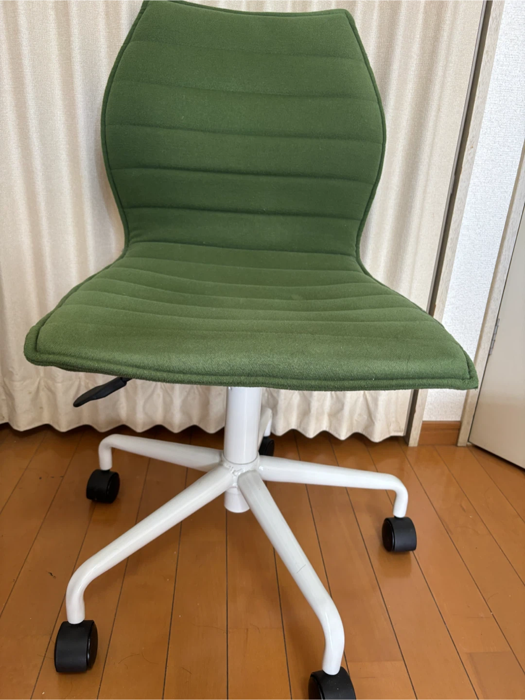 スウェード調 オフィスチェア グリーン