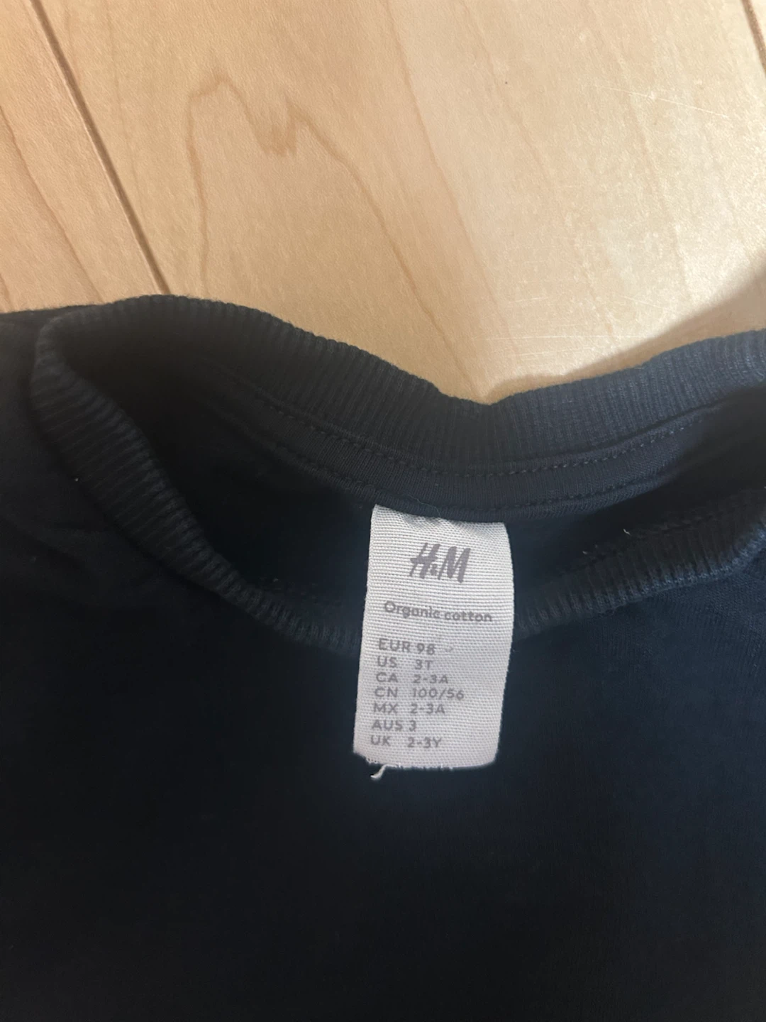 武蔵小杉★H&M 子供服 ブラック セットアップ ベビー服 100cm 保育園 スウェットの写真3枚目