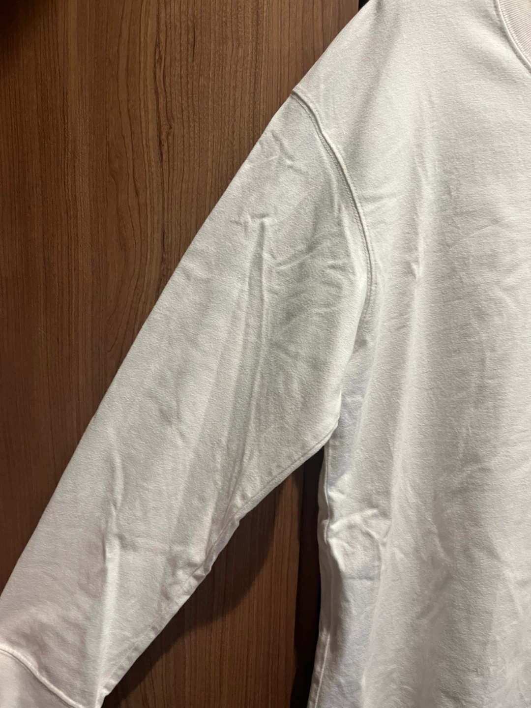 ユニクロ ウォッシュコットンクルーネックTシャツ 長袖 ホワイト 471763の写真6枚目