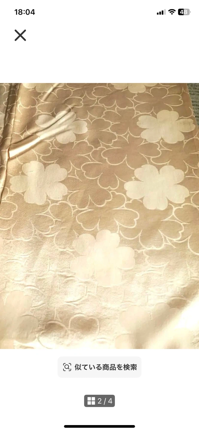 美品　薄ピンク 桜柄　長襦袢　丈133cmの写真2枚目