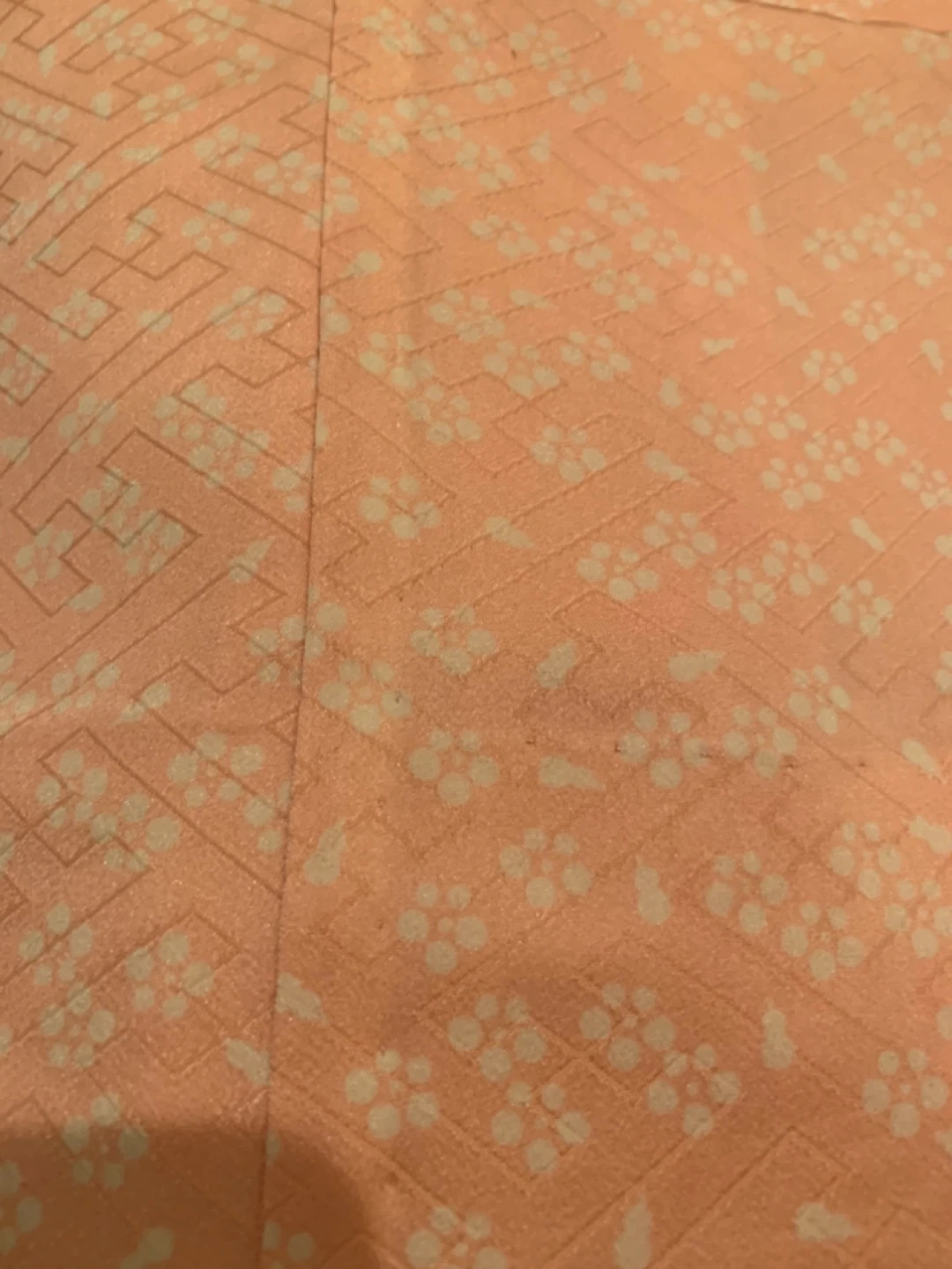美品 正絹 長襦袢 梅花模様 ピンク色 長襦袢の写真3枚目