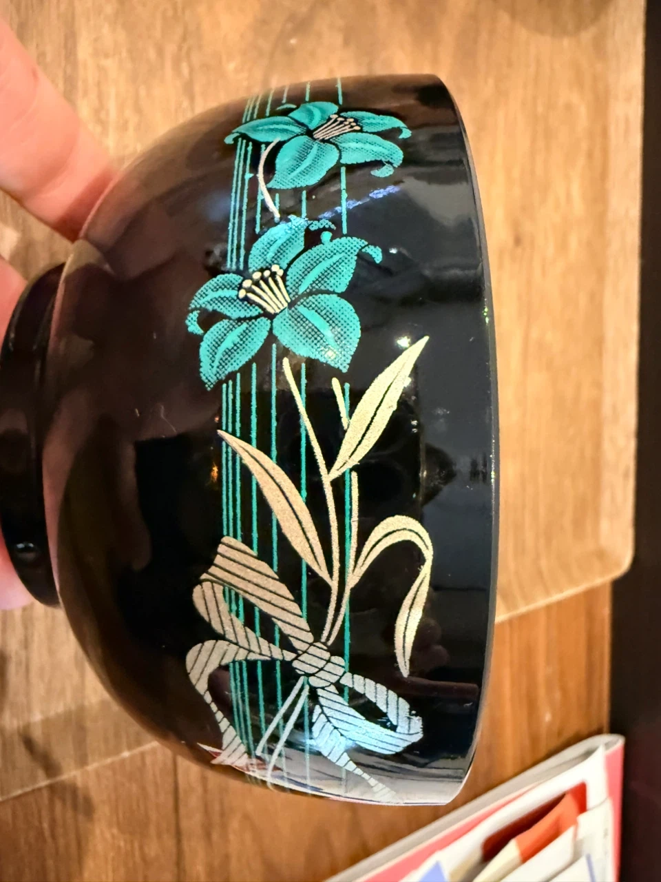 花柄 漆器 汁椀 6客セットの写真8枚目