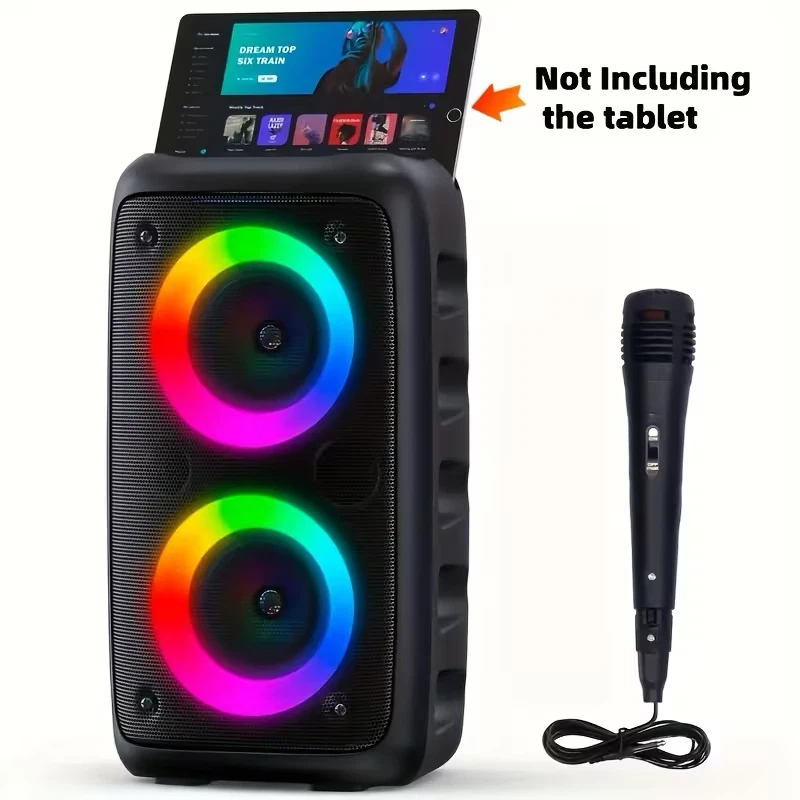 新品LEDカラオケスピーカー マイク付