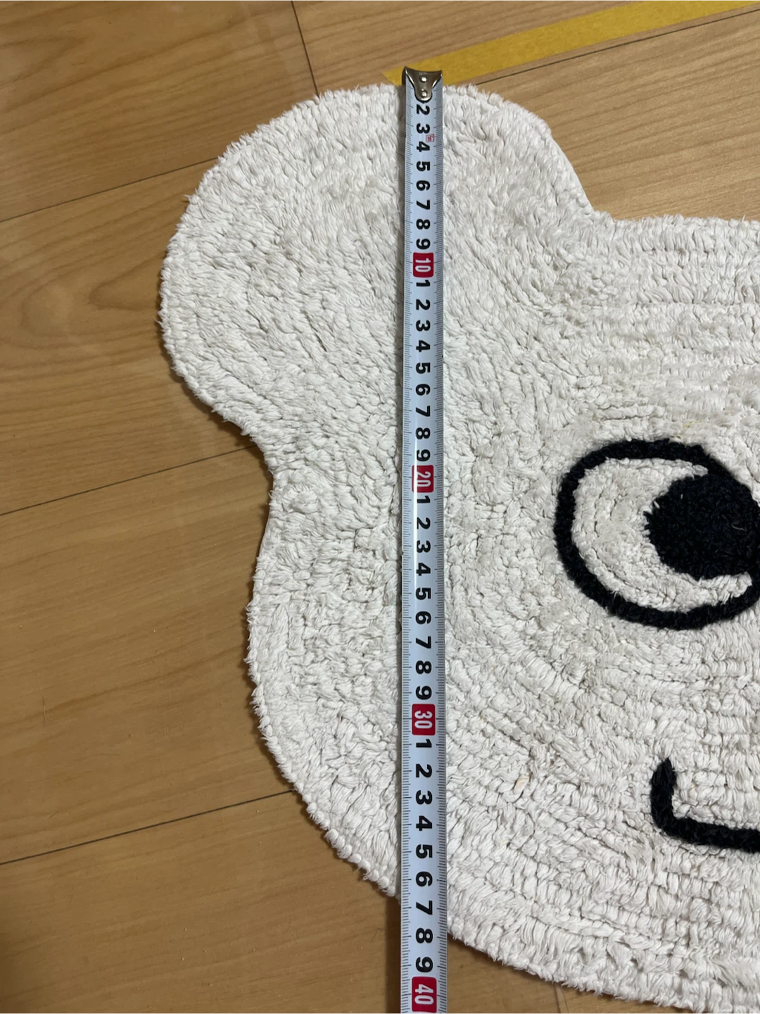 Pea Pod くま型 フロアマット ホワイトの写真4枚目