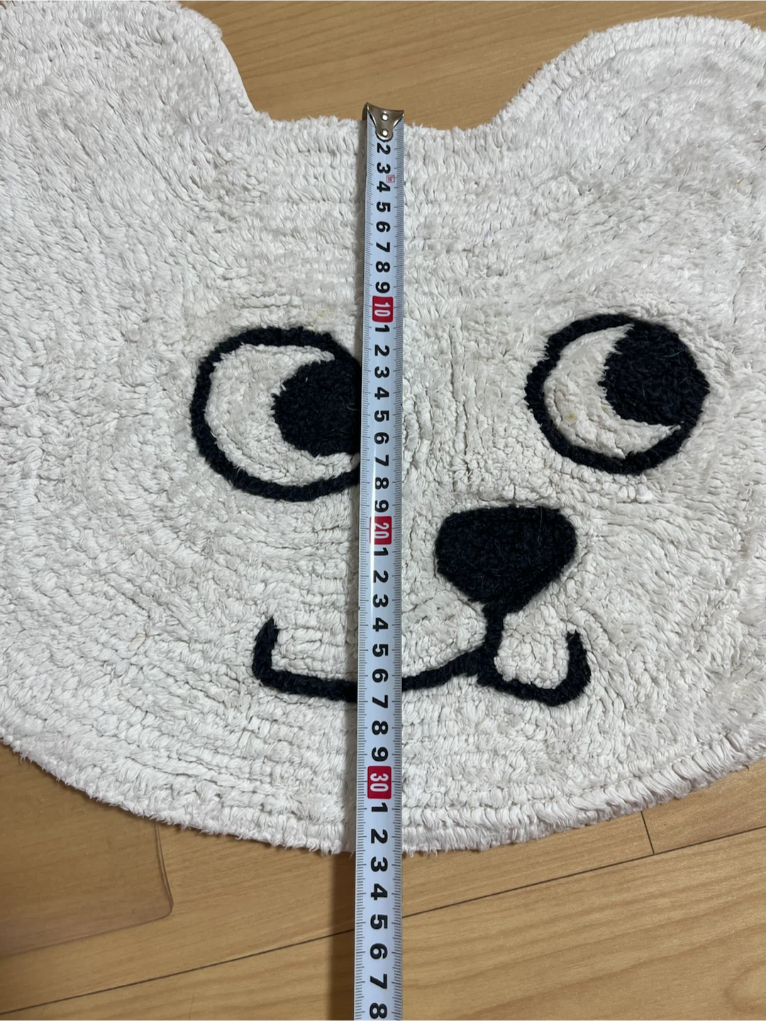 Pea Pod くま型 フロアマット ホワイトの写真5枚目