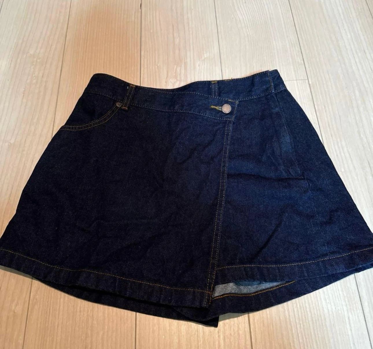 GU デニム ラップスカート風 ショートパンツ Mサイズ