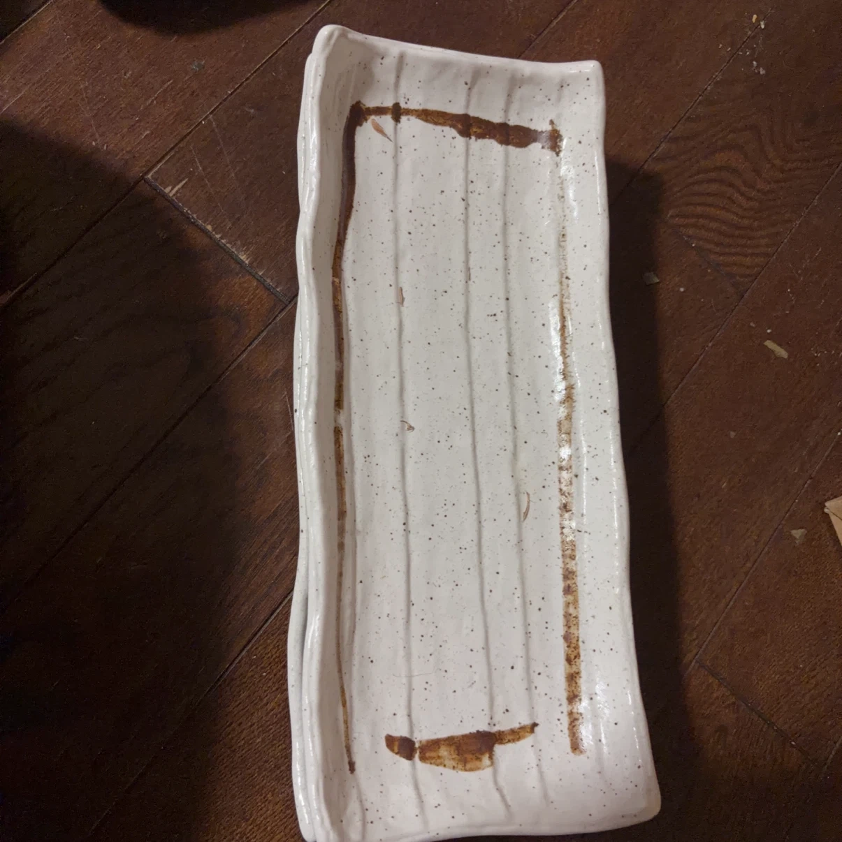 和風 長皿 陶器 焼き物 皿