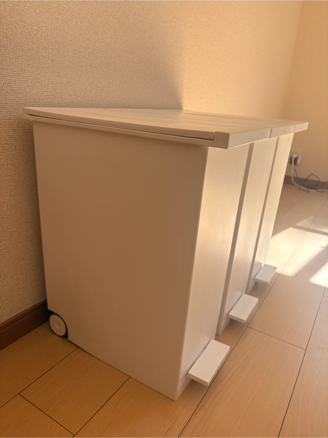 KEYUKAペダル式ゴミ箱 3個セット ホワイトの写真3枚目