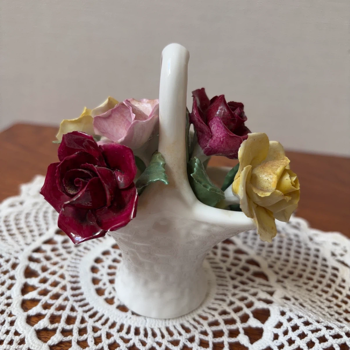 クラウンスタッフォードシャー 陶花 バスケット