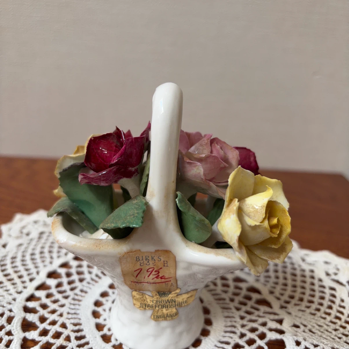 クラウンスタッフォードシャー 陶花 バスケットの写真2枚目