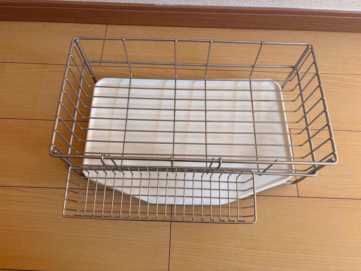 KEYUKAステンレス製 水切りカゴ 水うけセットの写真2枚目