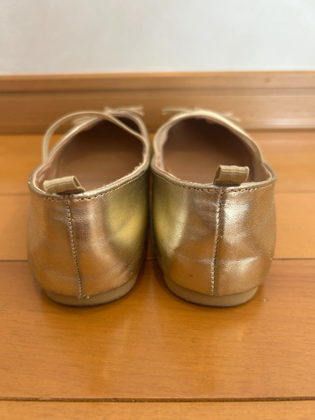 H&M キッズ バレエシューズ ゴールド 20cmの写真3枚目