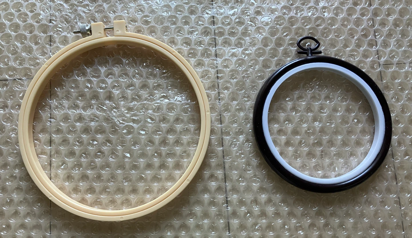 刺繍枠 2個セット⚪️⚫️