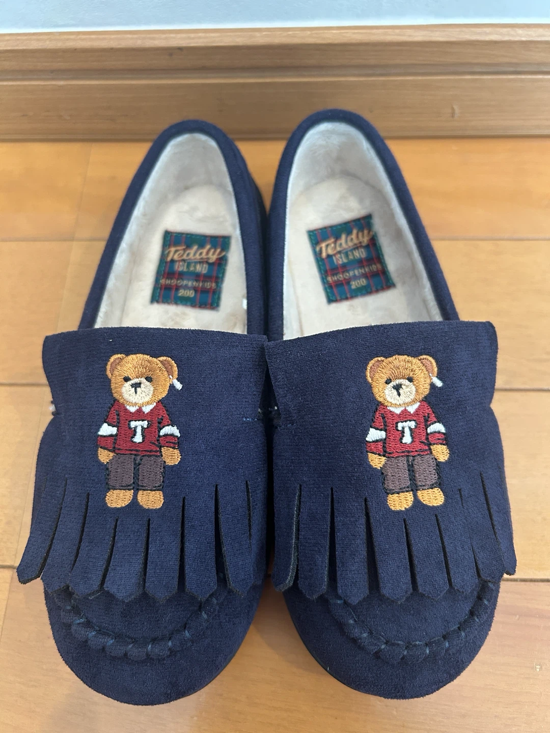 （美品）テディアイランド モカシン 20cm ネイビーの写真2枚目