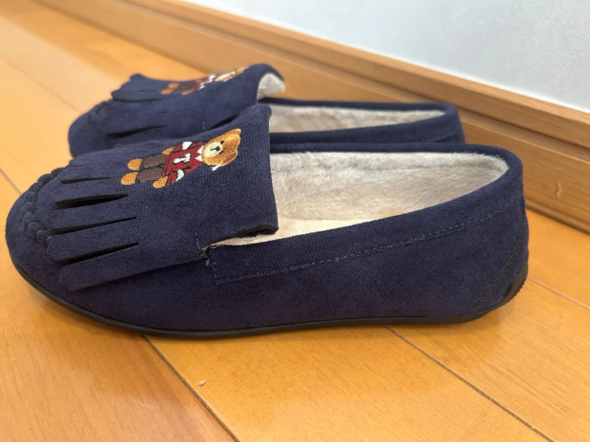 （美品）テディアイランド モカシン 20cm ネイビーの写真3枚目