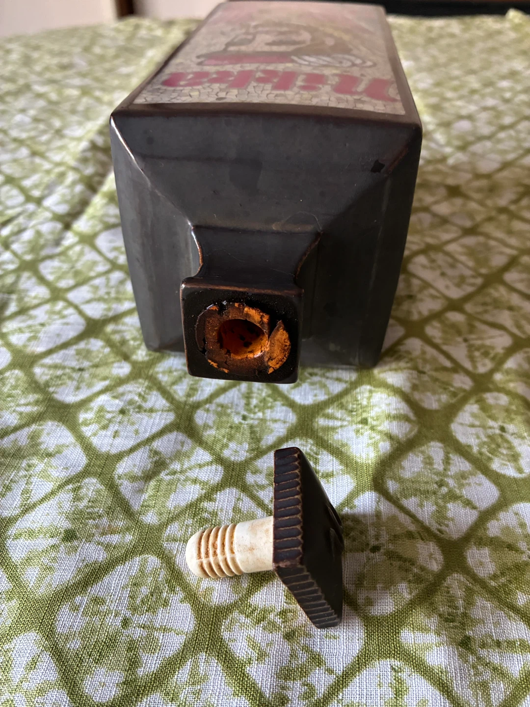 ニッカウヰスキー 空ボトル 陶器製 モザイク柄の写真7枚目