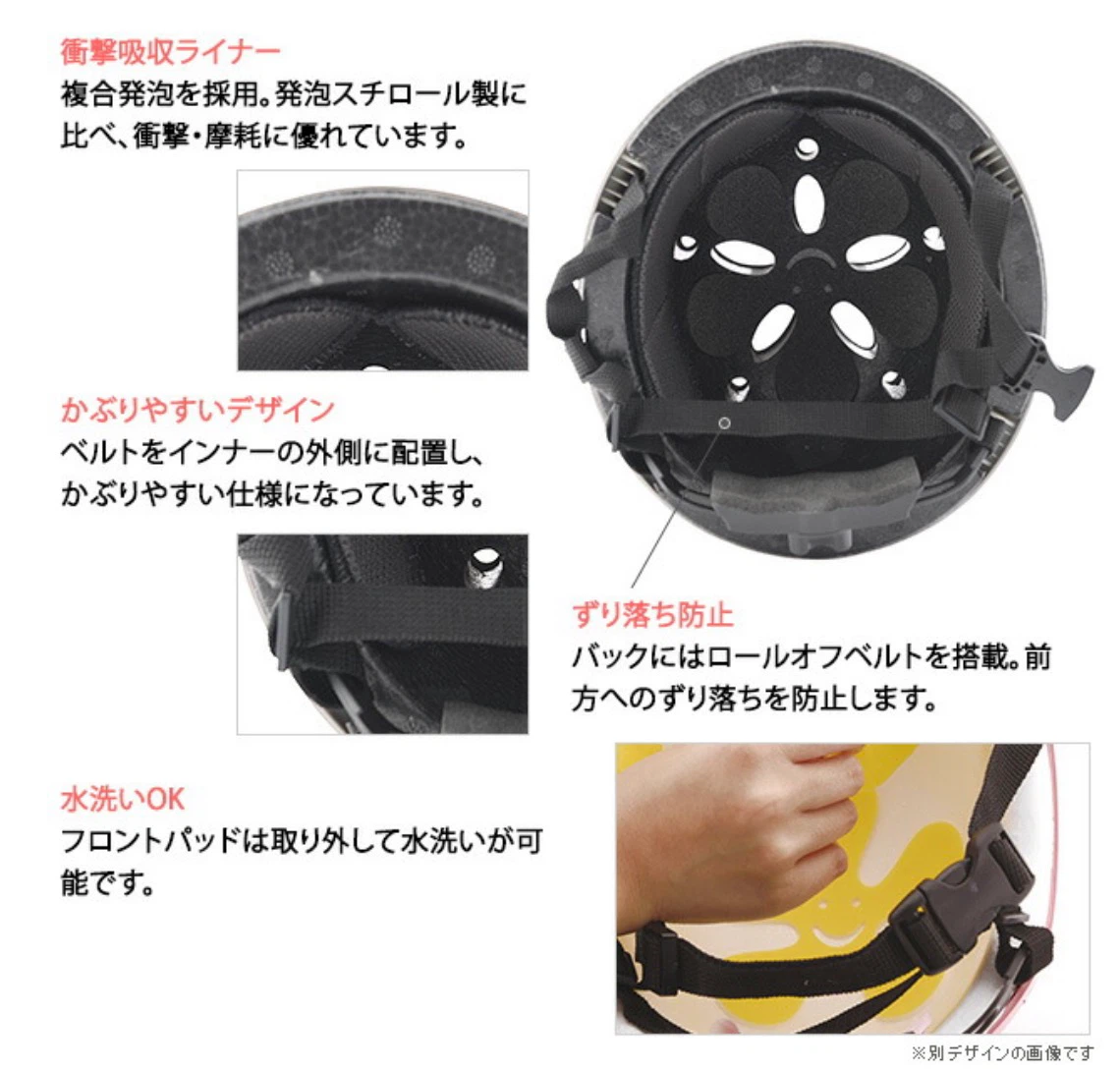 【ほぼ未使用】nicco 子供用ヘルメット 赤 47-52cmの写真6枚目