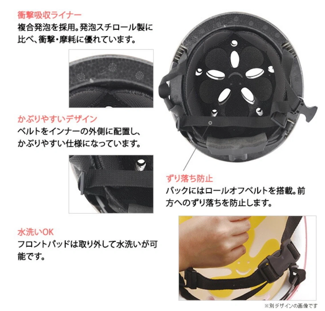 【ほぼ未使用】nicco 子供用ヘルメット 赤 47-52cmの写真6枚目