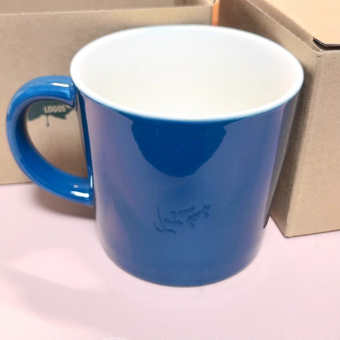 ロゴス カラフルマグ 250ml ブルー 2個セットの写真2枚目