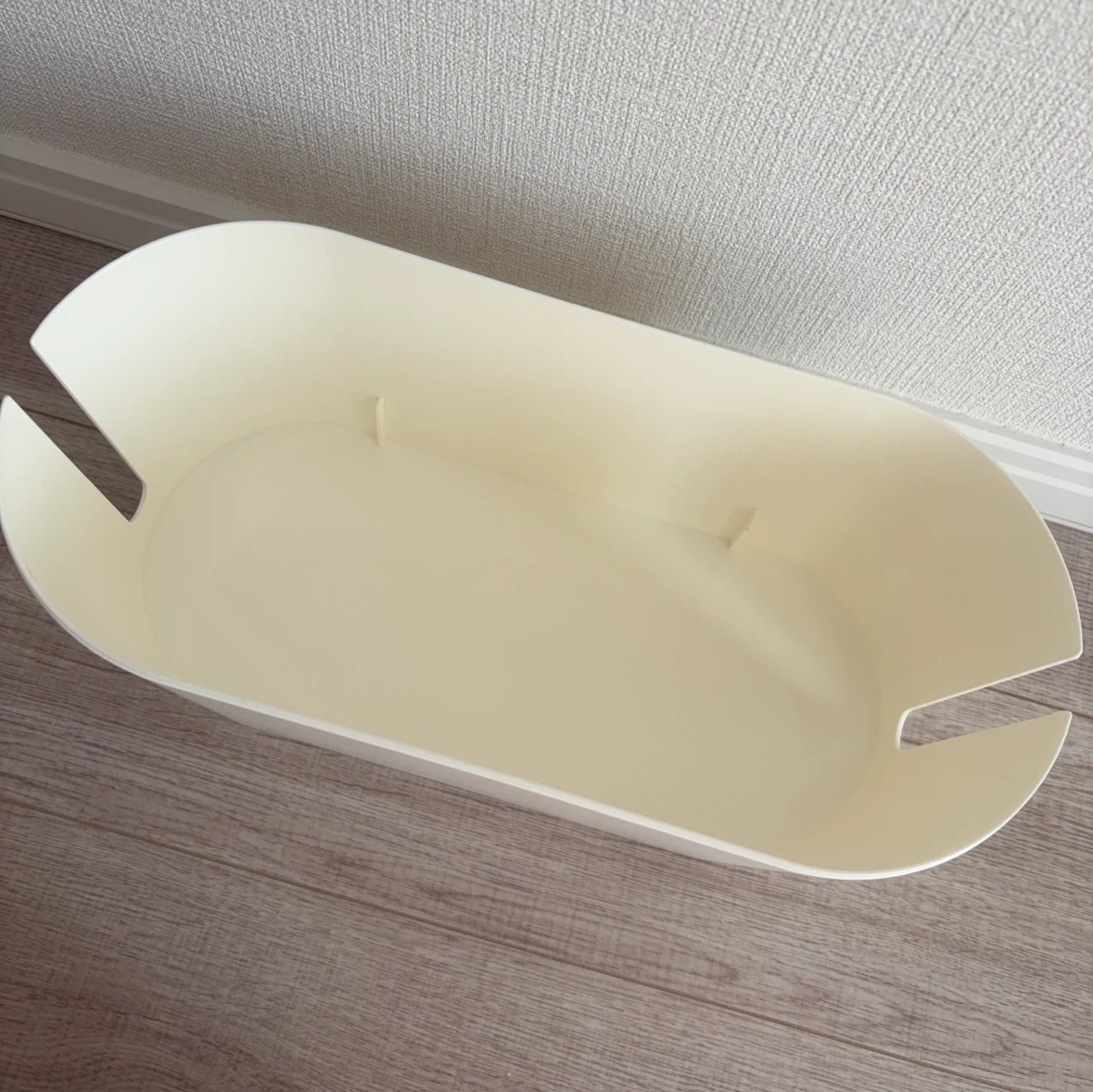 IKEA ケーブルボックス　ホワイト  蓋付きの写真4枚目