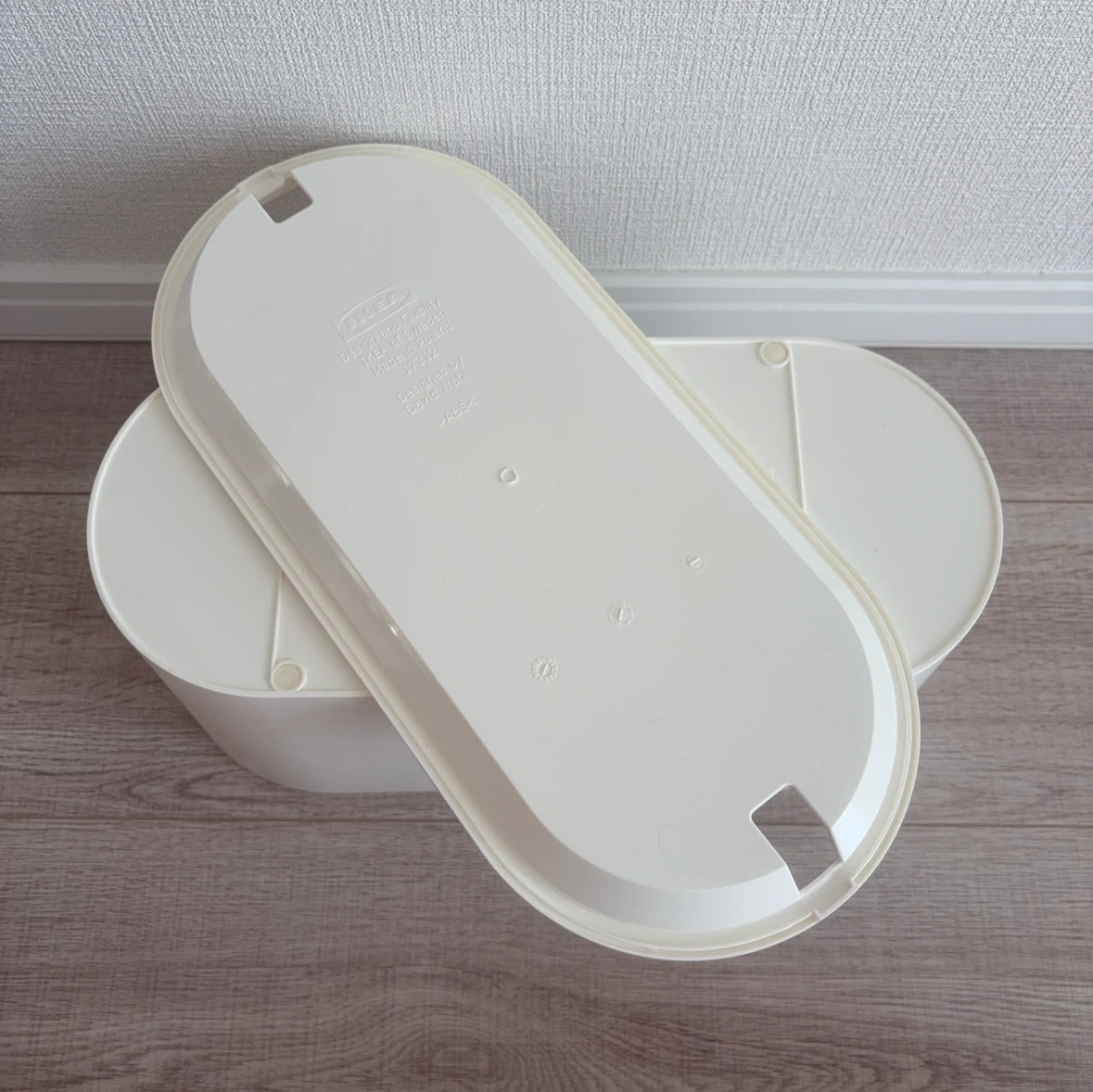 IKEA ケーブルボックス ホワイト 蓋付きの写真6枚目