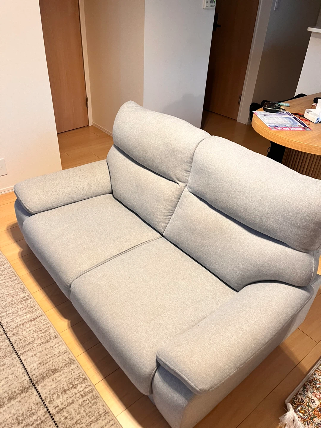 2人掛けソファ ライトグレー