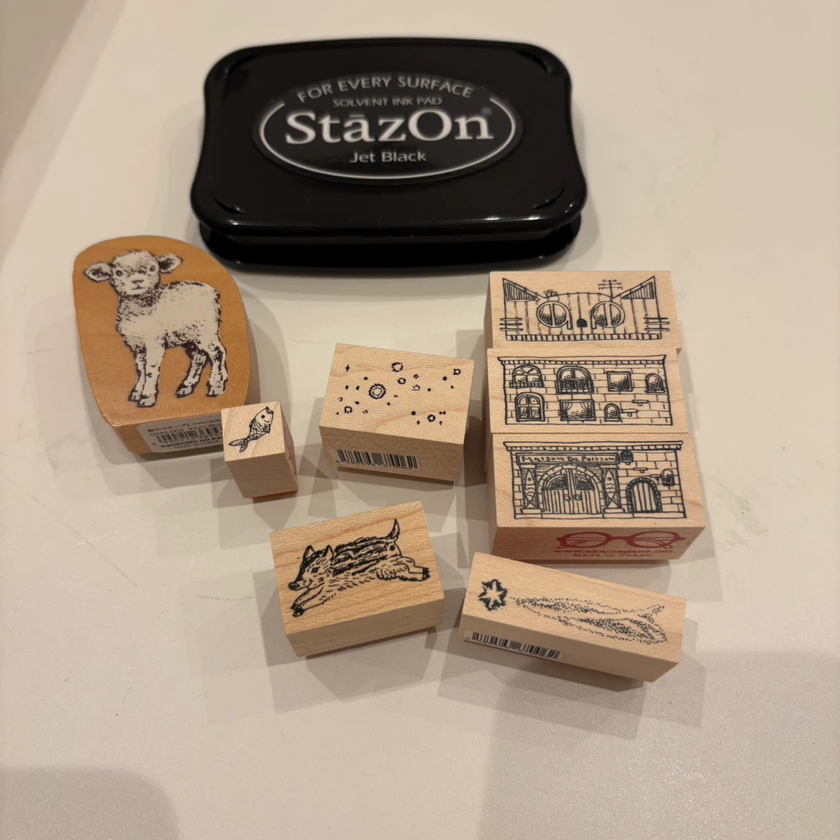 スタンプ 8点とインクパッドセット