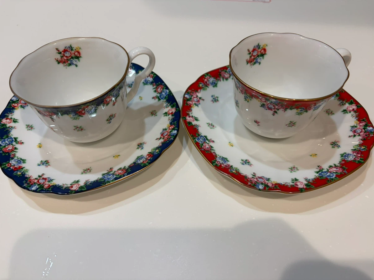 ケンゾー カップ＆ソーサー 2客セット 花柄