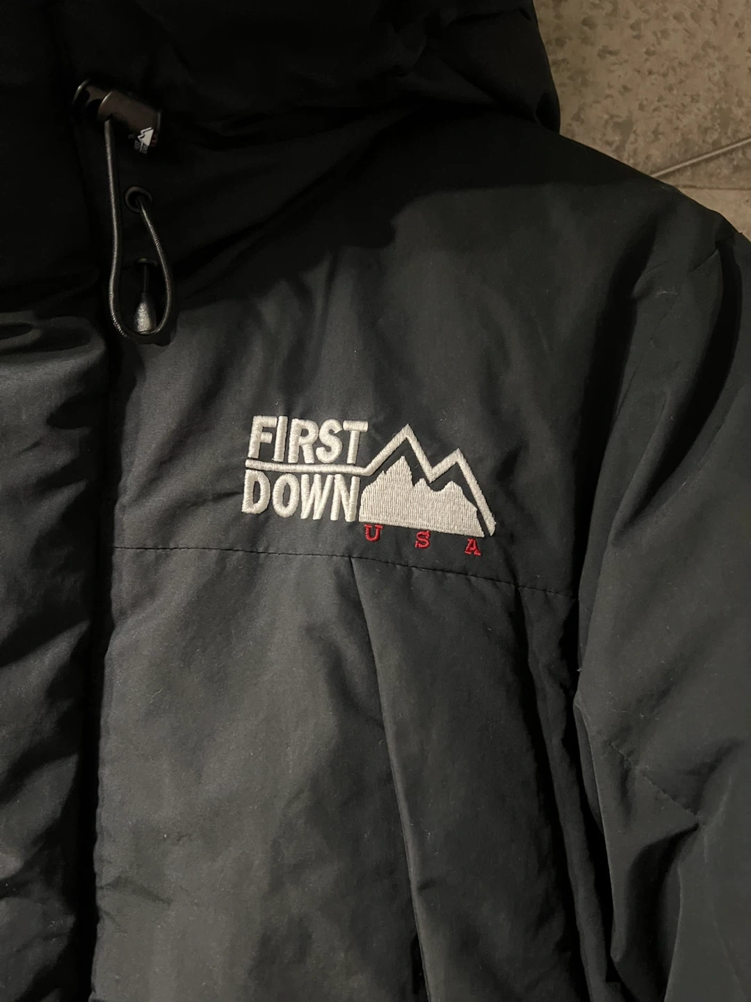 FIRST DOWN ファーストダウン バブルダウンジャケット 黒 Sの写真2枚目