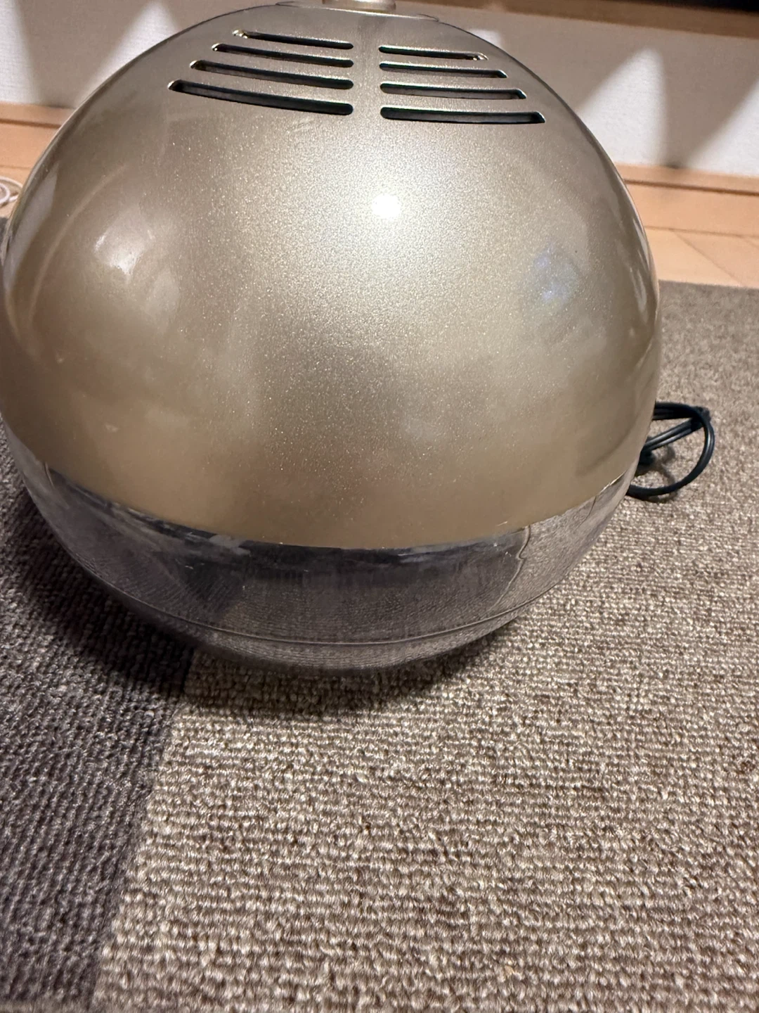 卓上空気清浄器ゴールド 丸型