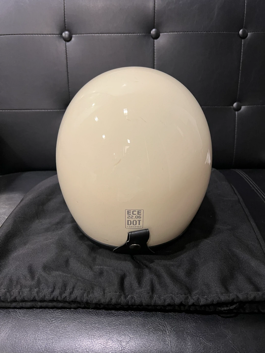 500TXタイプ ジェットヘルメット アイボリー Lサイズ 保存袋付きの写真3枚目