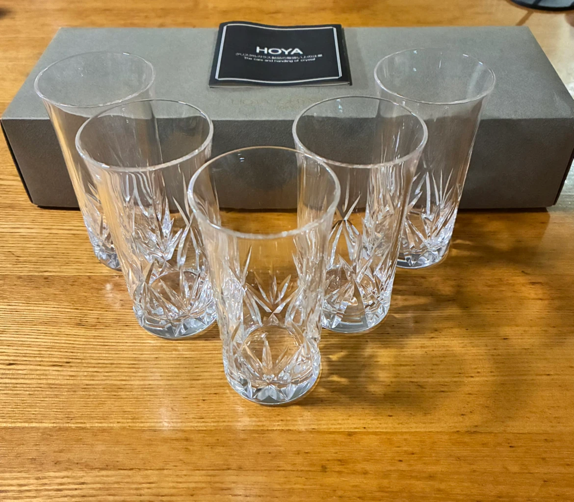 新品　ホヤクリスタル グラス 5客セット