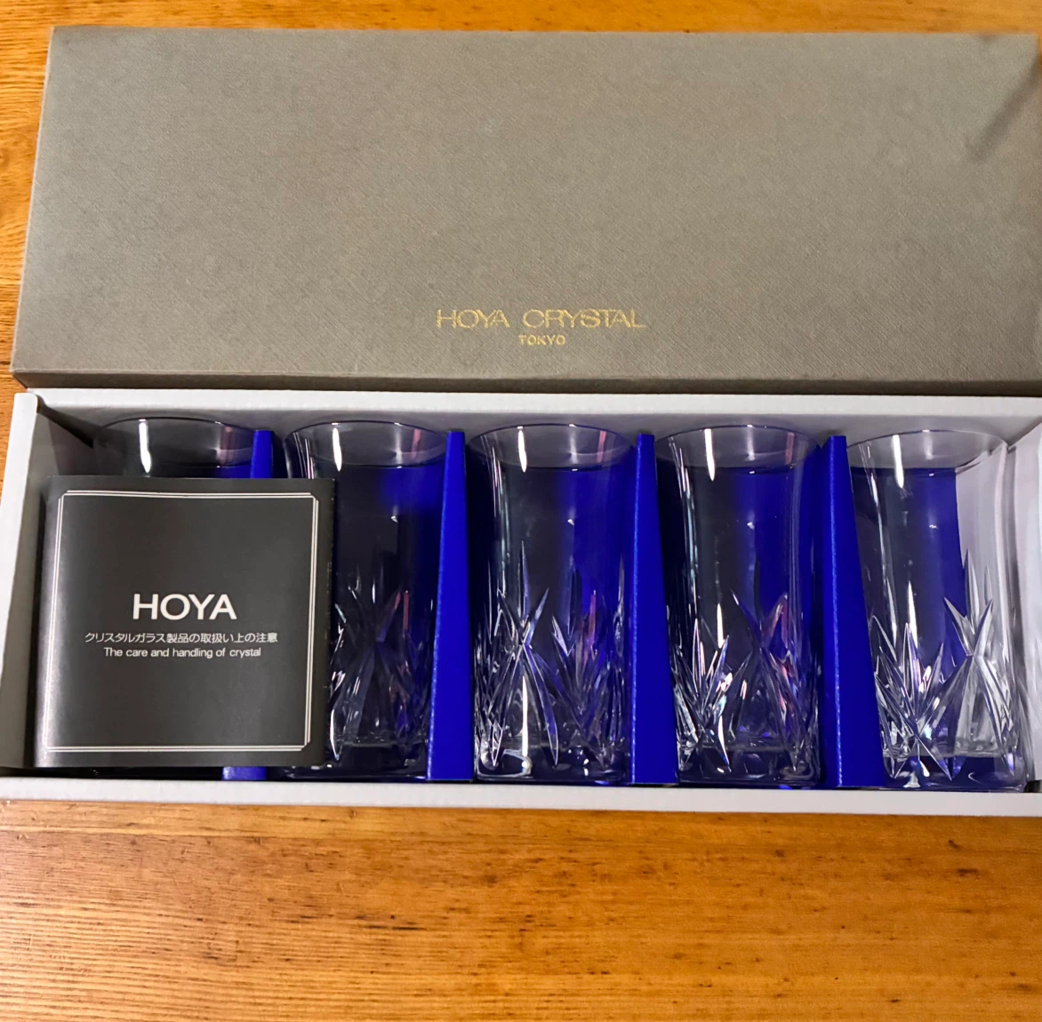 新品　ホヤクリスタル グラス 5客セットの写真3枚目