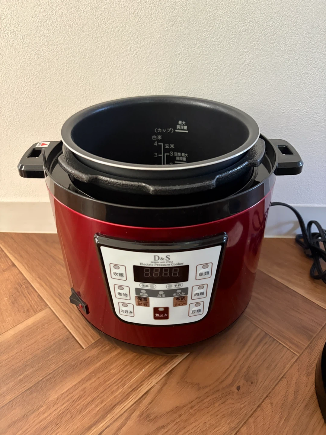D&S 電気圧力鍋 レッド
