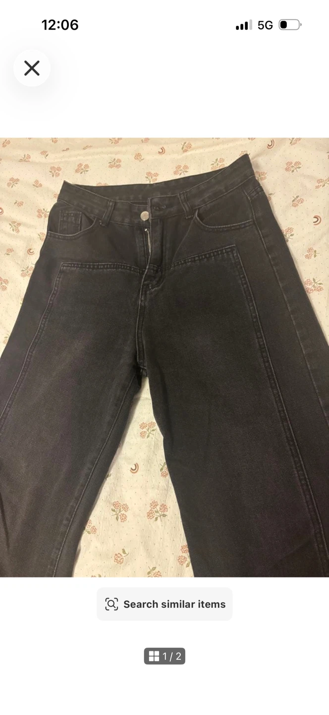 ブラックデニムパンツ　baggy y2k