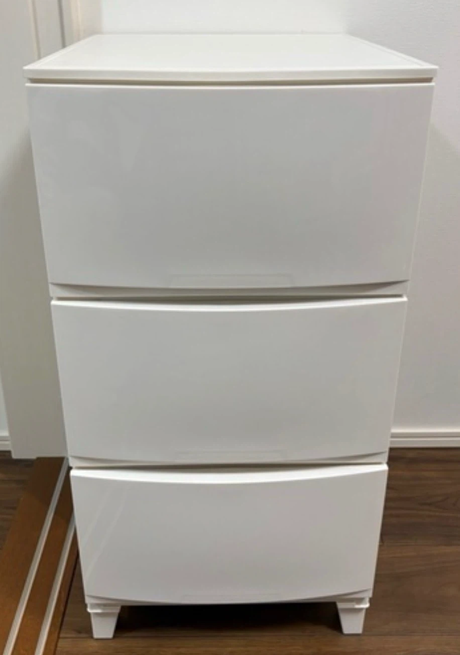 プラスチック製 3段収納ケース