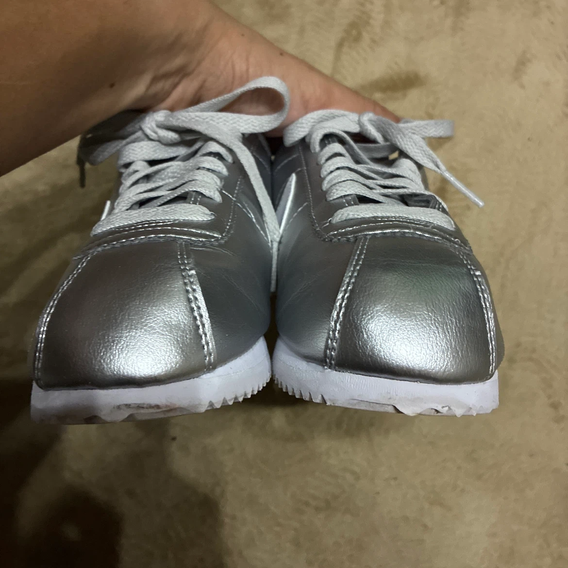 NIKE Cortez ナイキ コルテッツ シルバー 22cmの写真5枚目