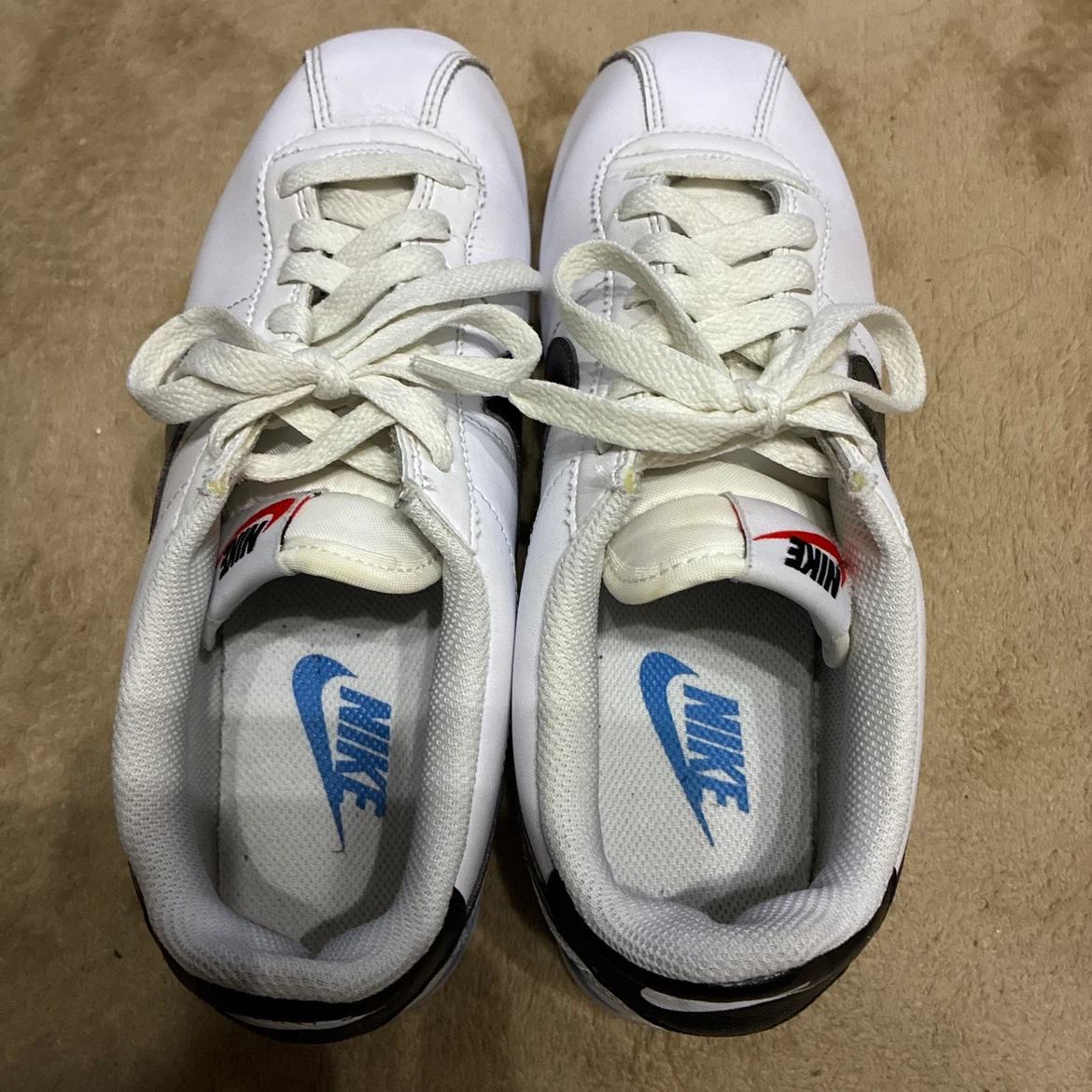 NIKE CORTEZ ナイキ コルテッツ ホワイト ブラック ブルー 24cmの写真3枚目