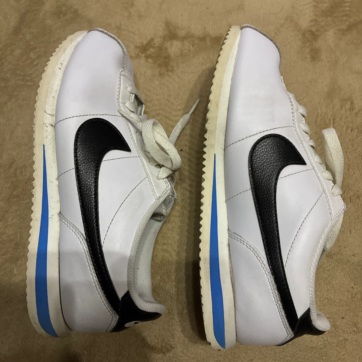 NIKE CORTEZ ナイキ コルテッツ ホワイト ブラック ブルー 24cmの写真5枚目