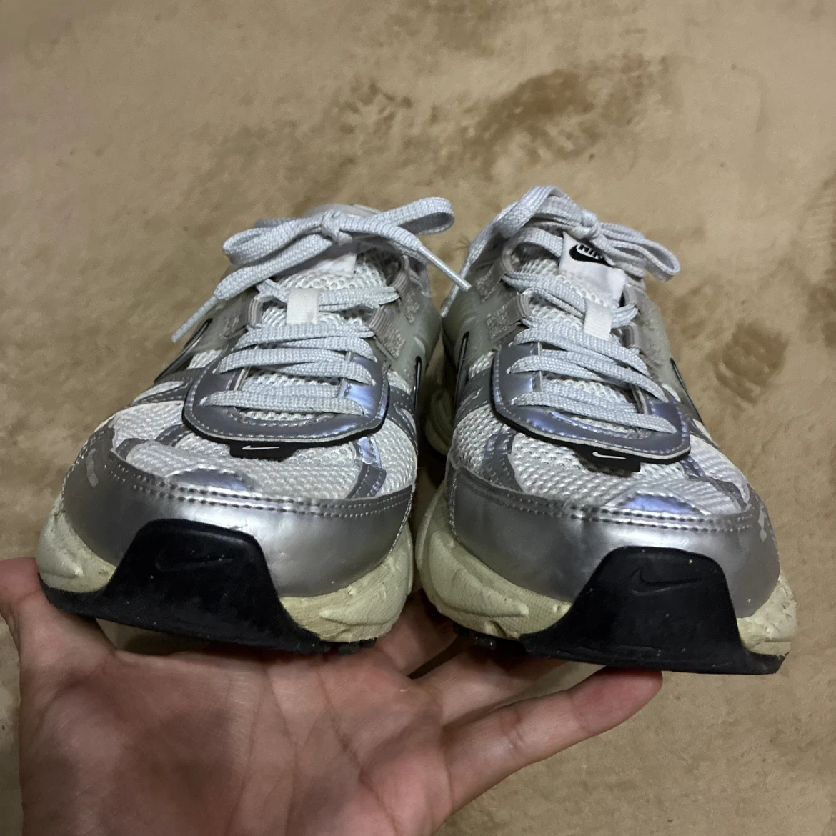 NIKE スニーカー シルバー ホワイト メンズ 25.0cmの写真7枚目