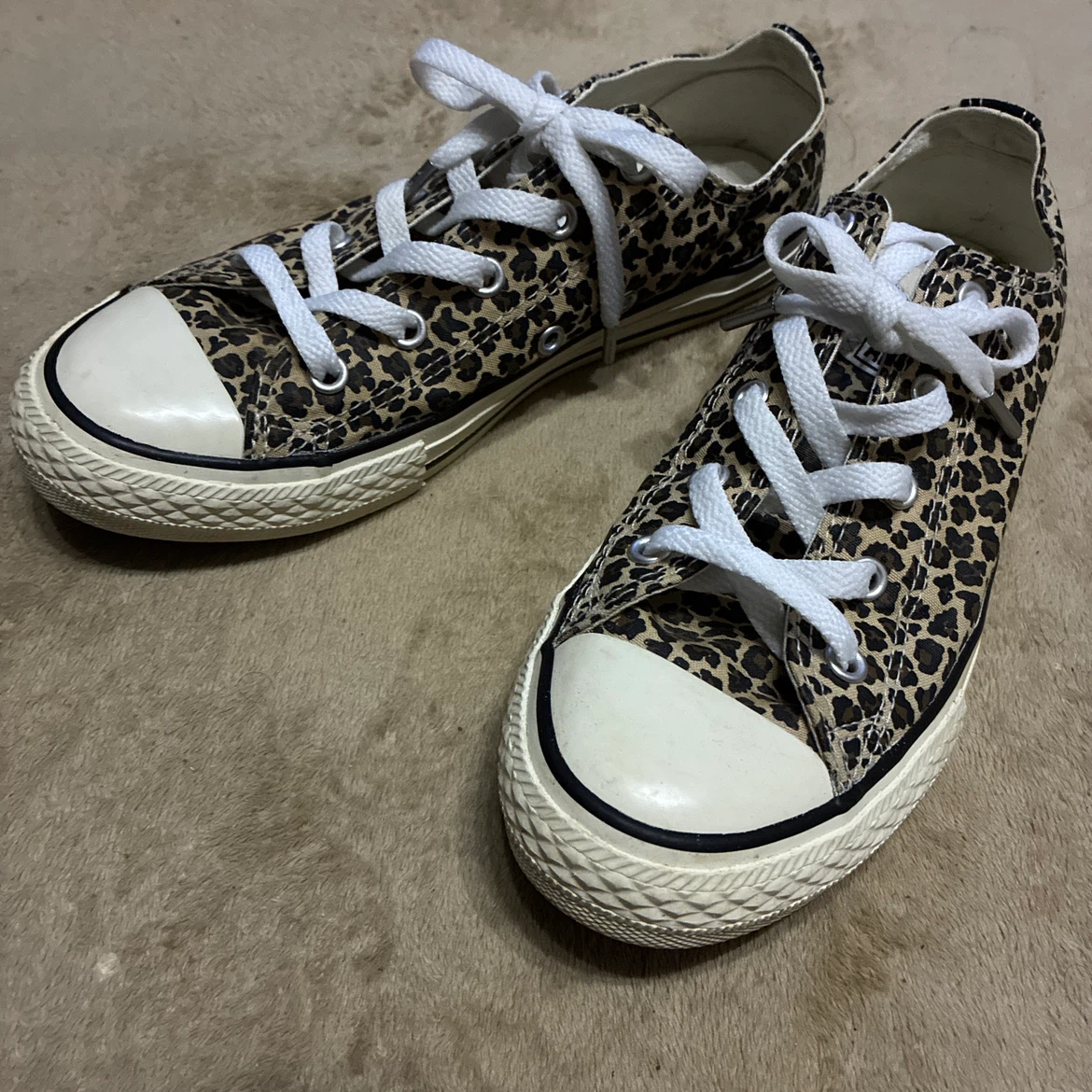 CONVERSE スニーカー レオパード柄 ローカット 21.5cm