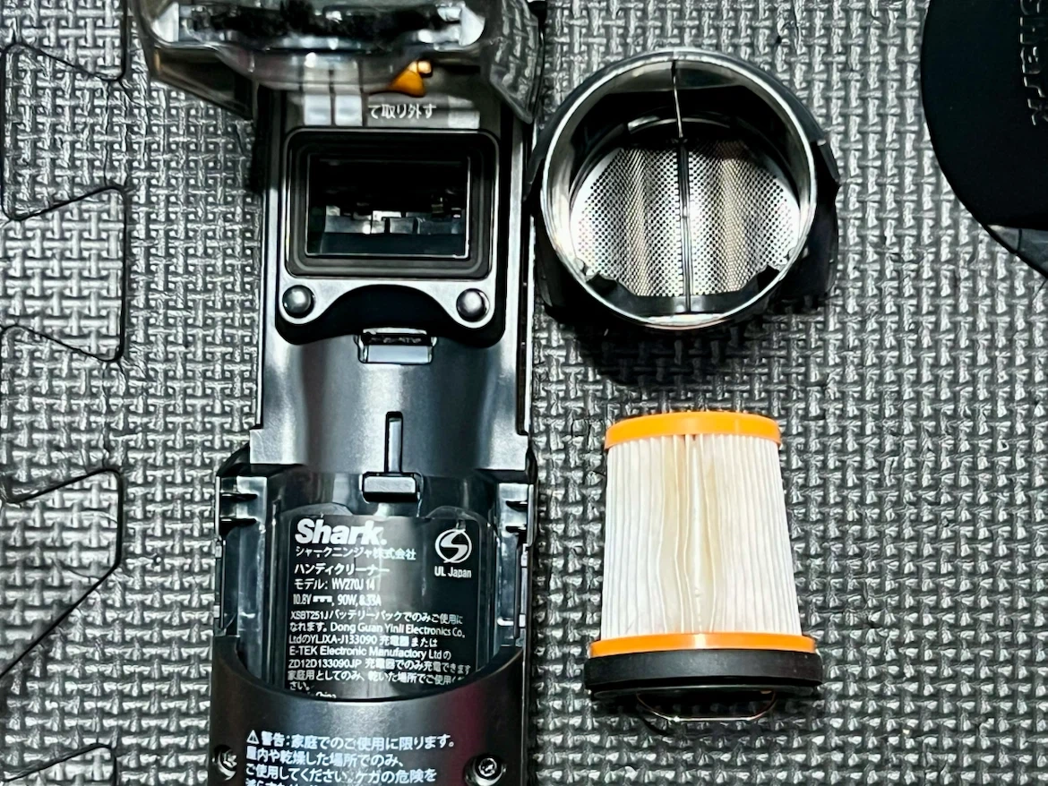 ☆ Shark シャーク EVOPOWER WV270J 充電式ハンディクリーナー ブラック ノズルセット ☆の写真4枚目