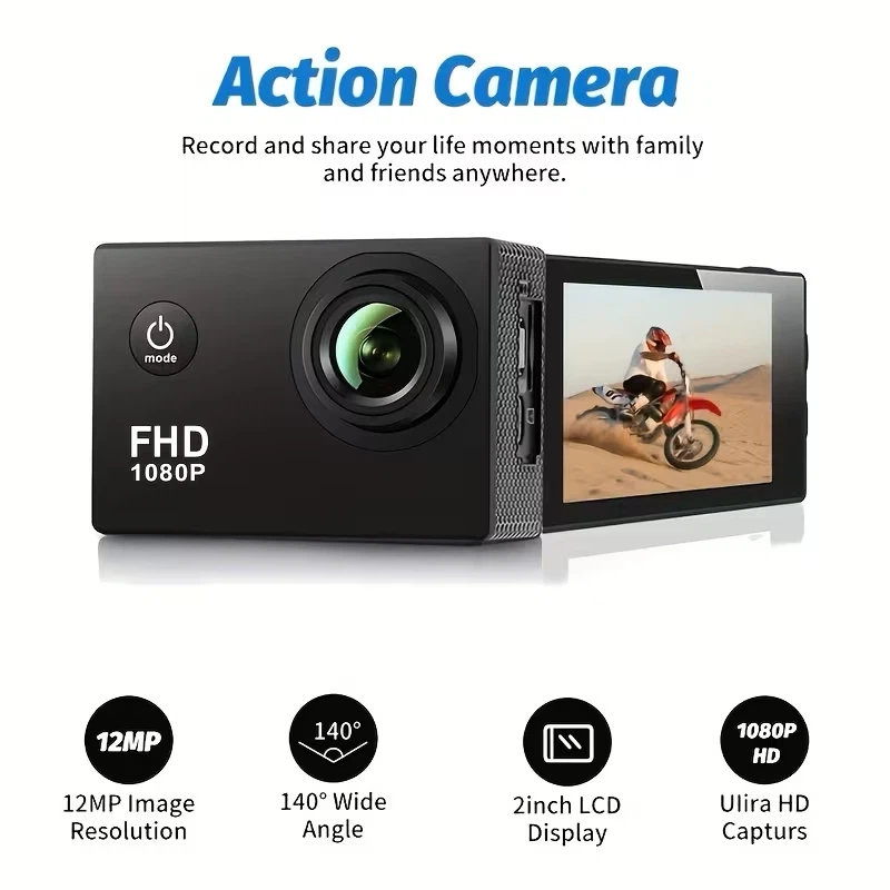 新品アクションカメラ 1080P FHDの写真3枚目