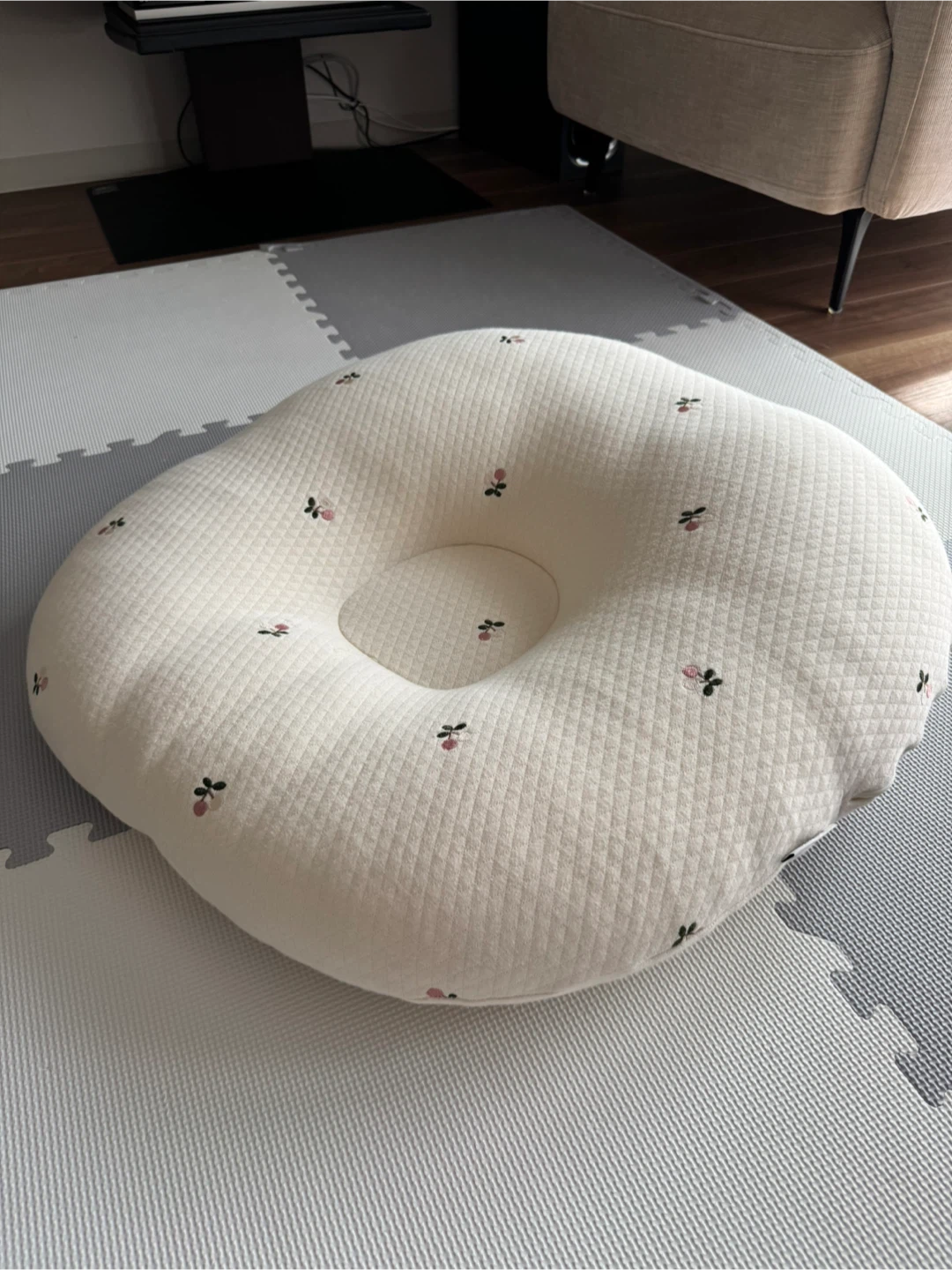 ロトトクッション さくらんぼ柄　ケース付き