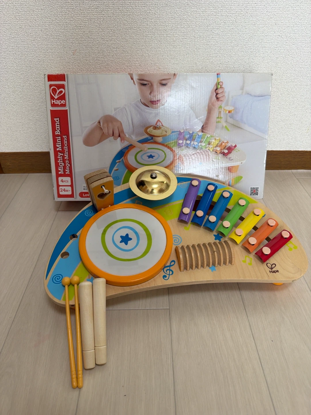 美品☆ハペ マイティミニバンド 楽器セット 木製おもちゃ