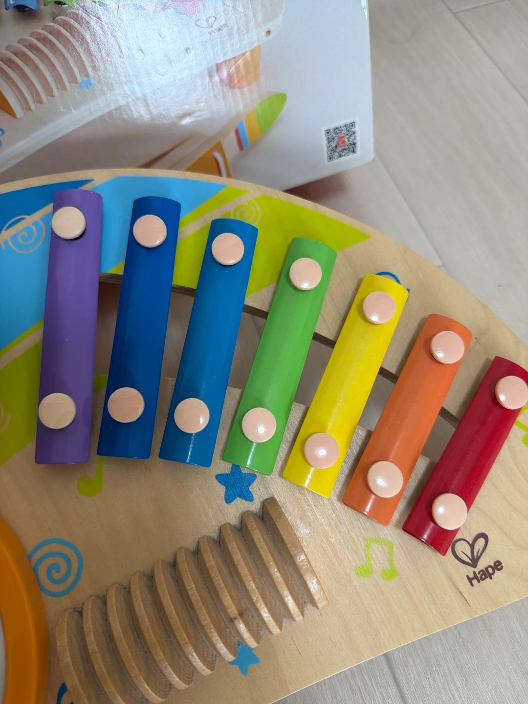 美品☆ハペ マイティミニバンド 楽器セット 木製おもちゃの写真3枚目
